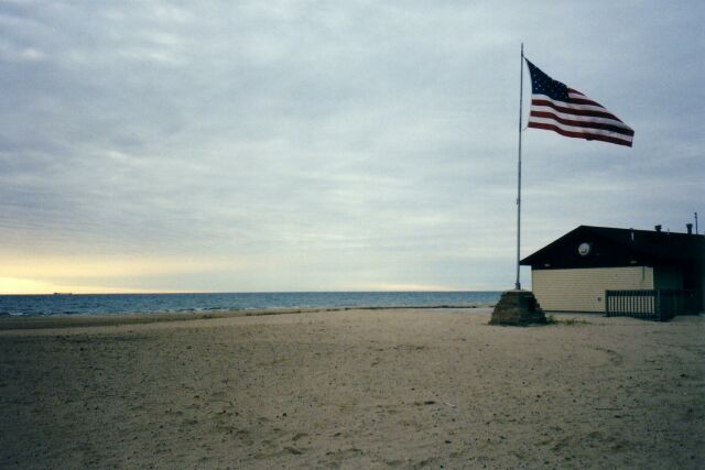sunrise w/flag