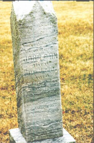 Stone for John Cain, father of William and Joseph